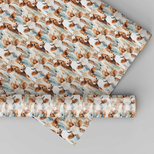 Brown and White Cows