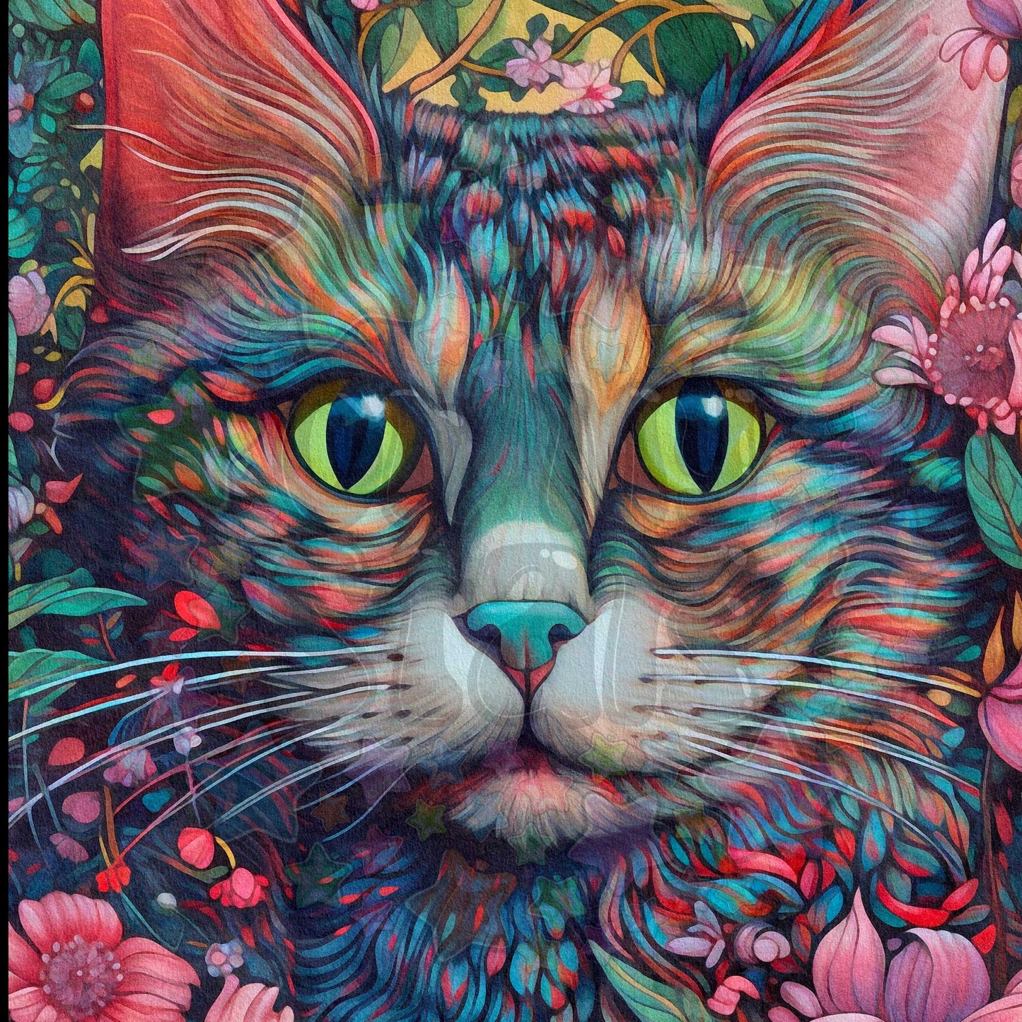 Pink Tinge Tabby Cat