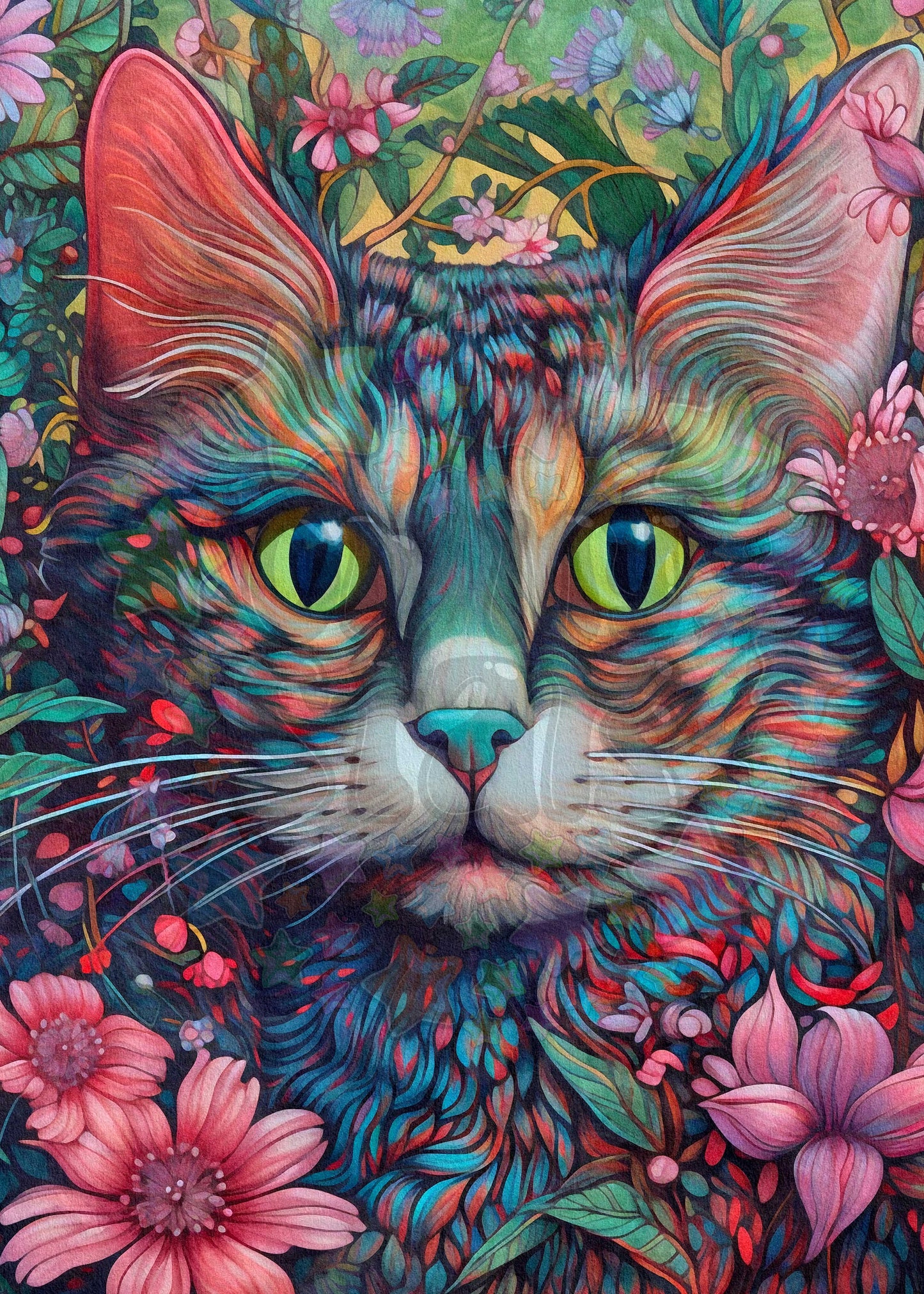 Pink Tinge Tabby Cat