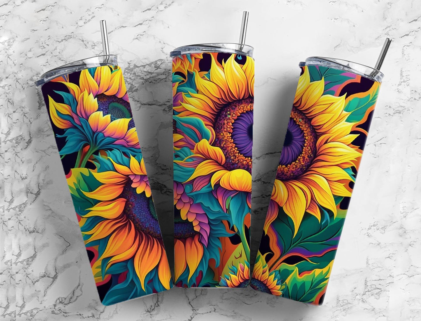 Rainbow Sunflowers