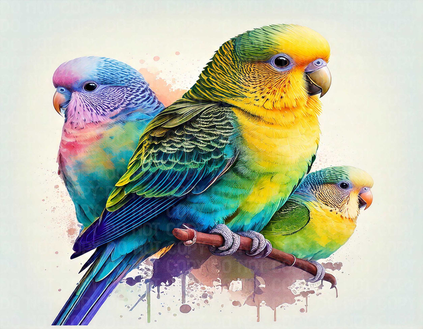 Colourful Budgies