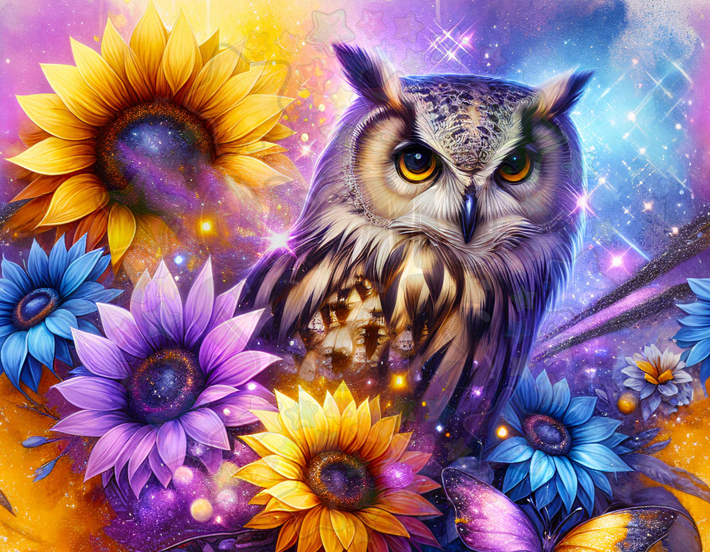 Purple BG Owl