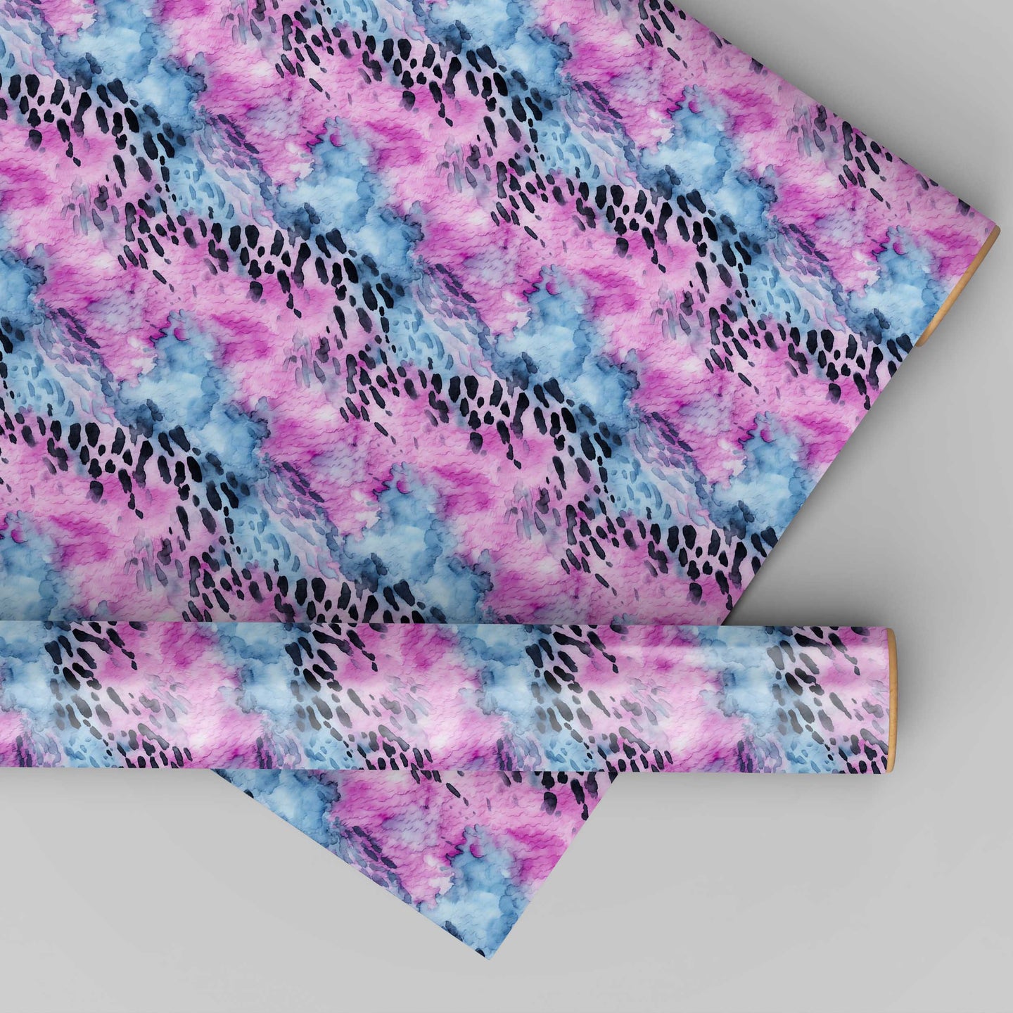 Blue and Pink Animal Print