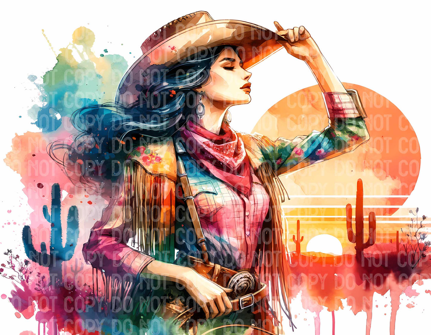 Cowgirl Sunset