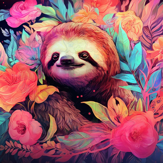 Dark Flowers Sloth