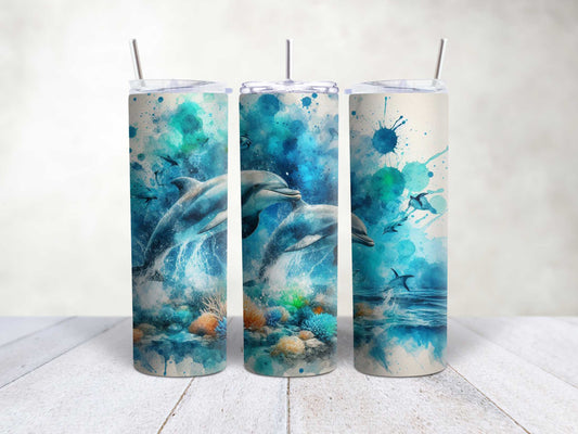 Dolphins over a Reef