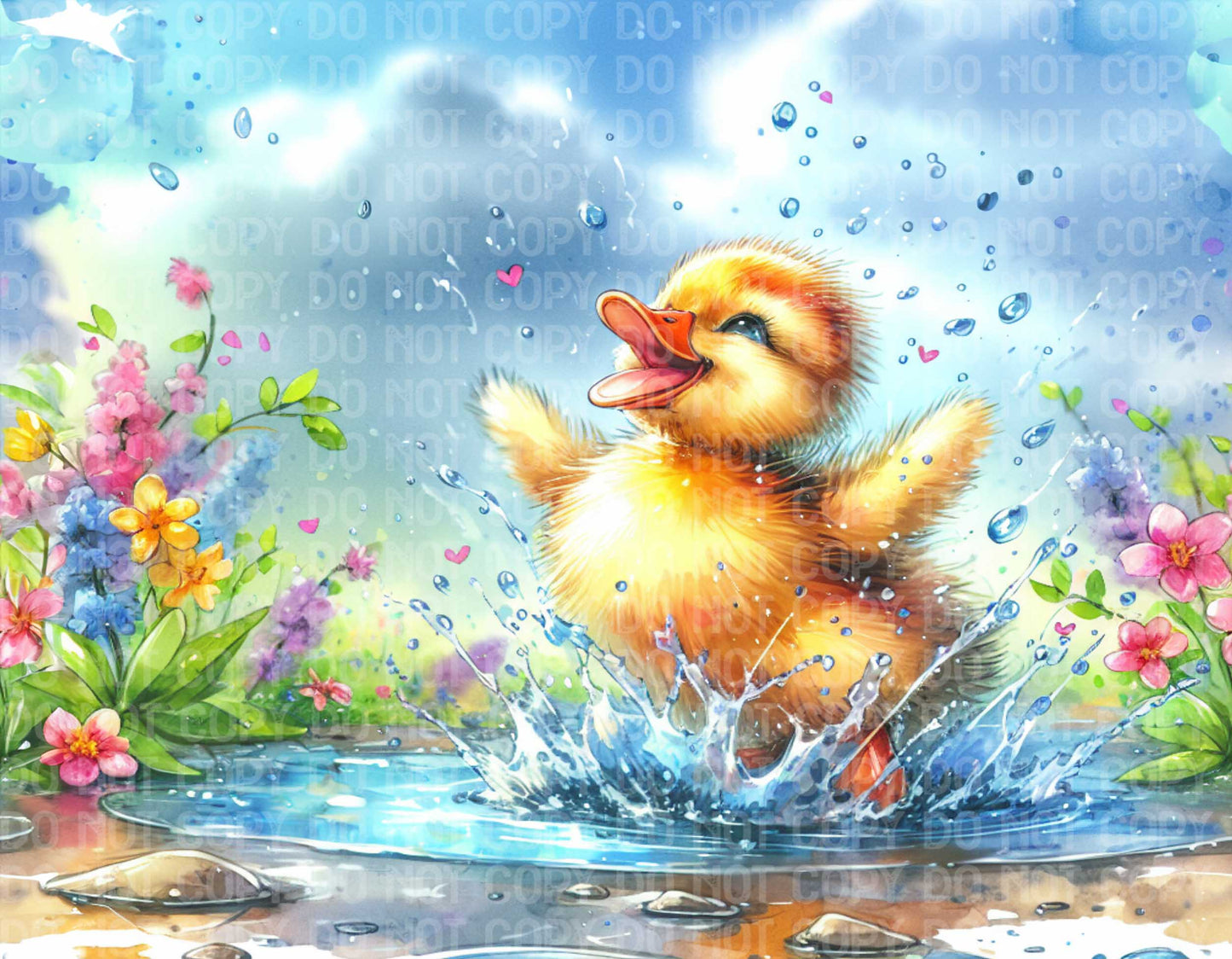 Duckling Splashing