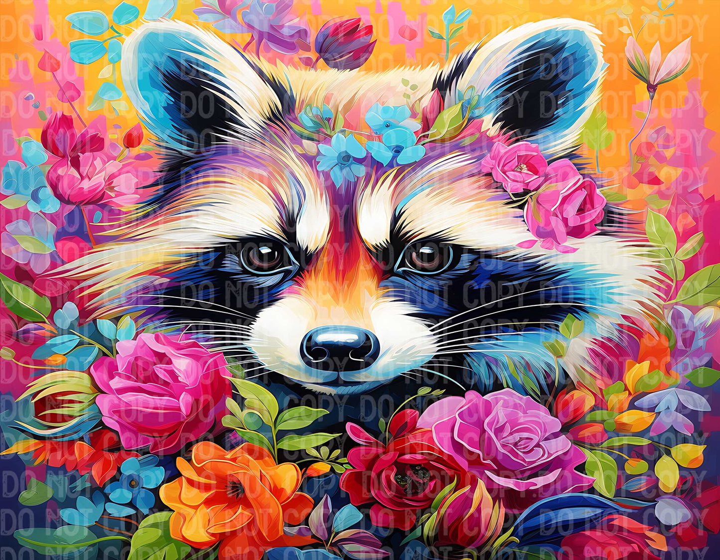 Floral Racoon