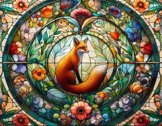 Fox Stained Glass