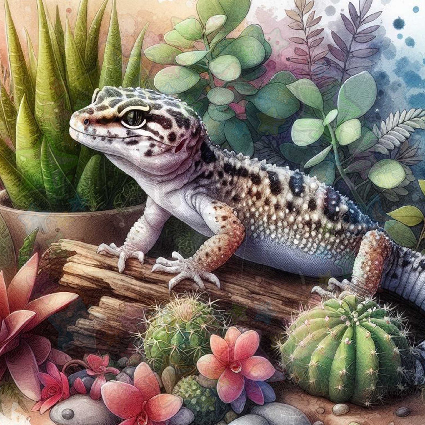 Gecko in Cactus