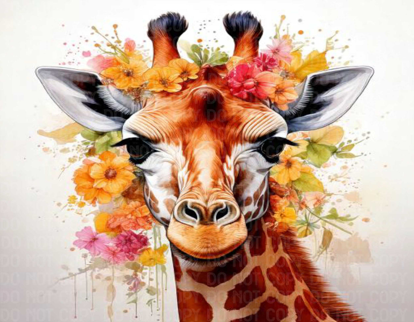 Giraffe Flowers Front