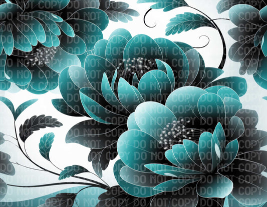 Teal Flowers