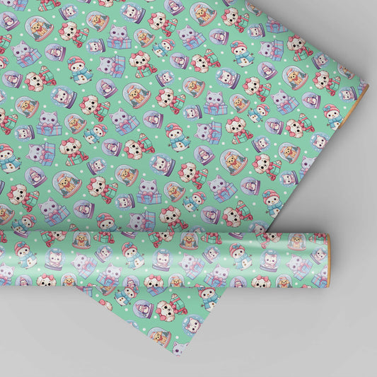 Kitty Christmas Green