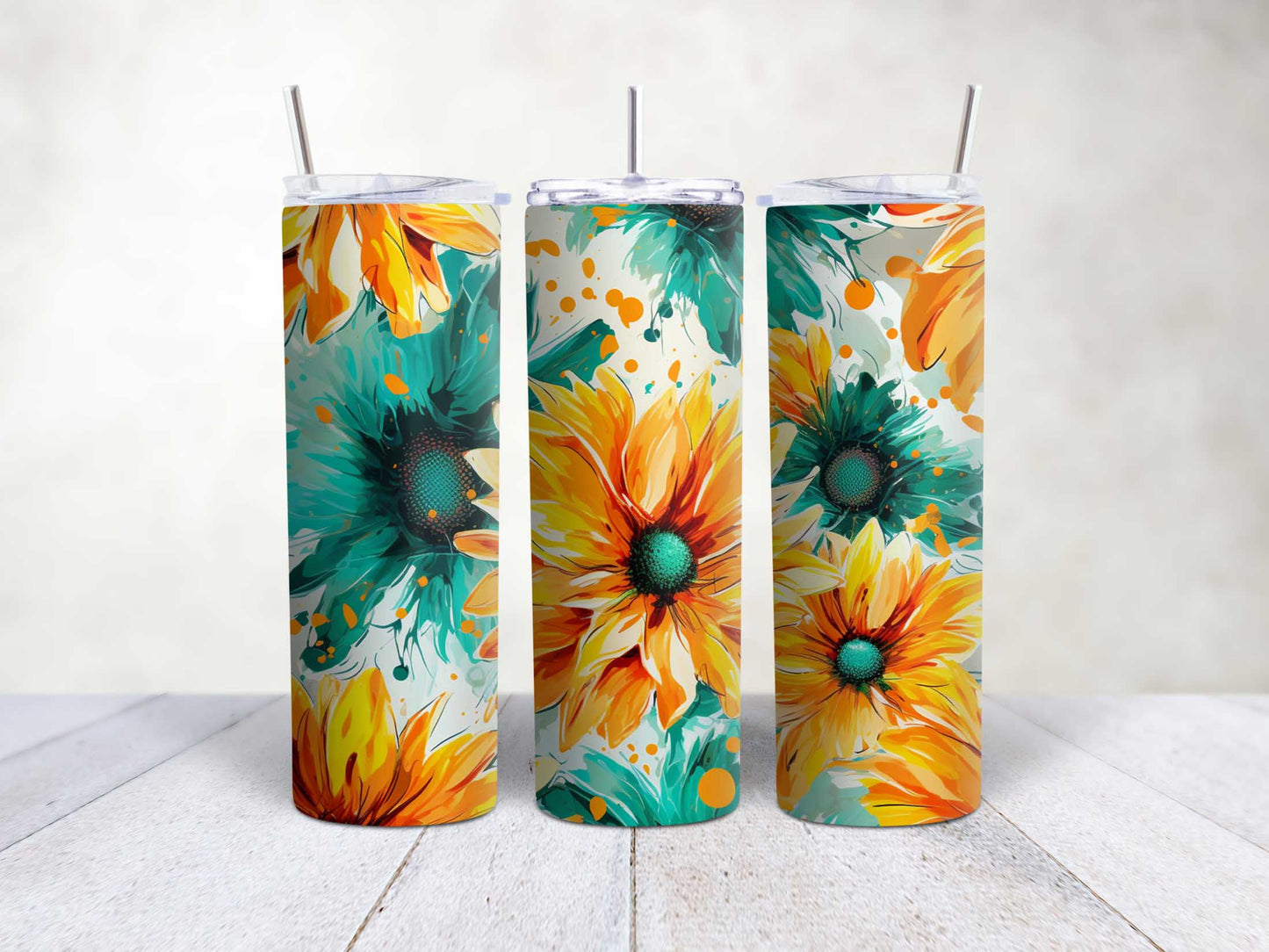 Green and Gold Flowers