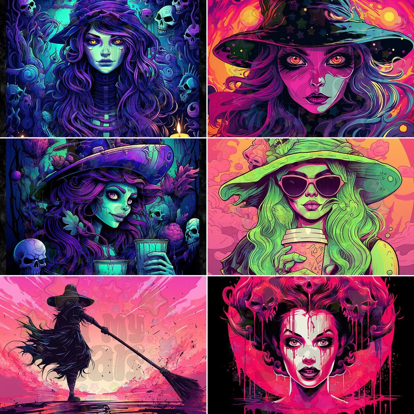 Retro Witch Panel Pack