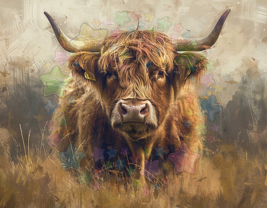 Grunge Highland Cow