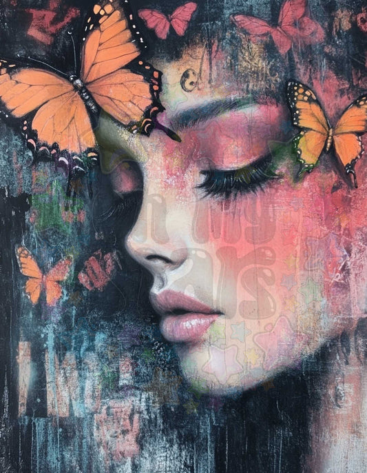 Grunge Girl Butterfly