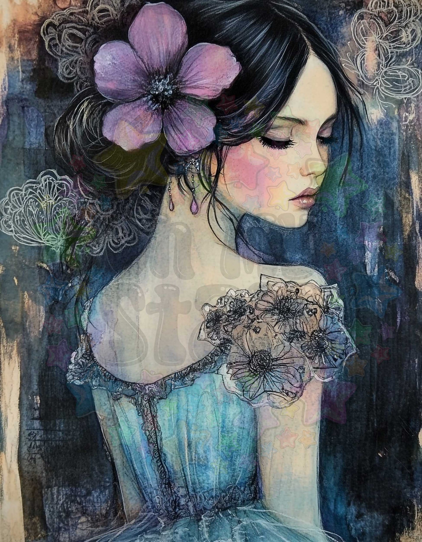 Grunge Girl Flower