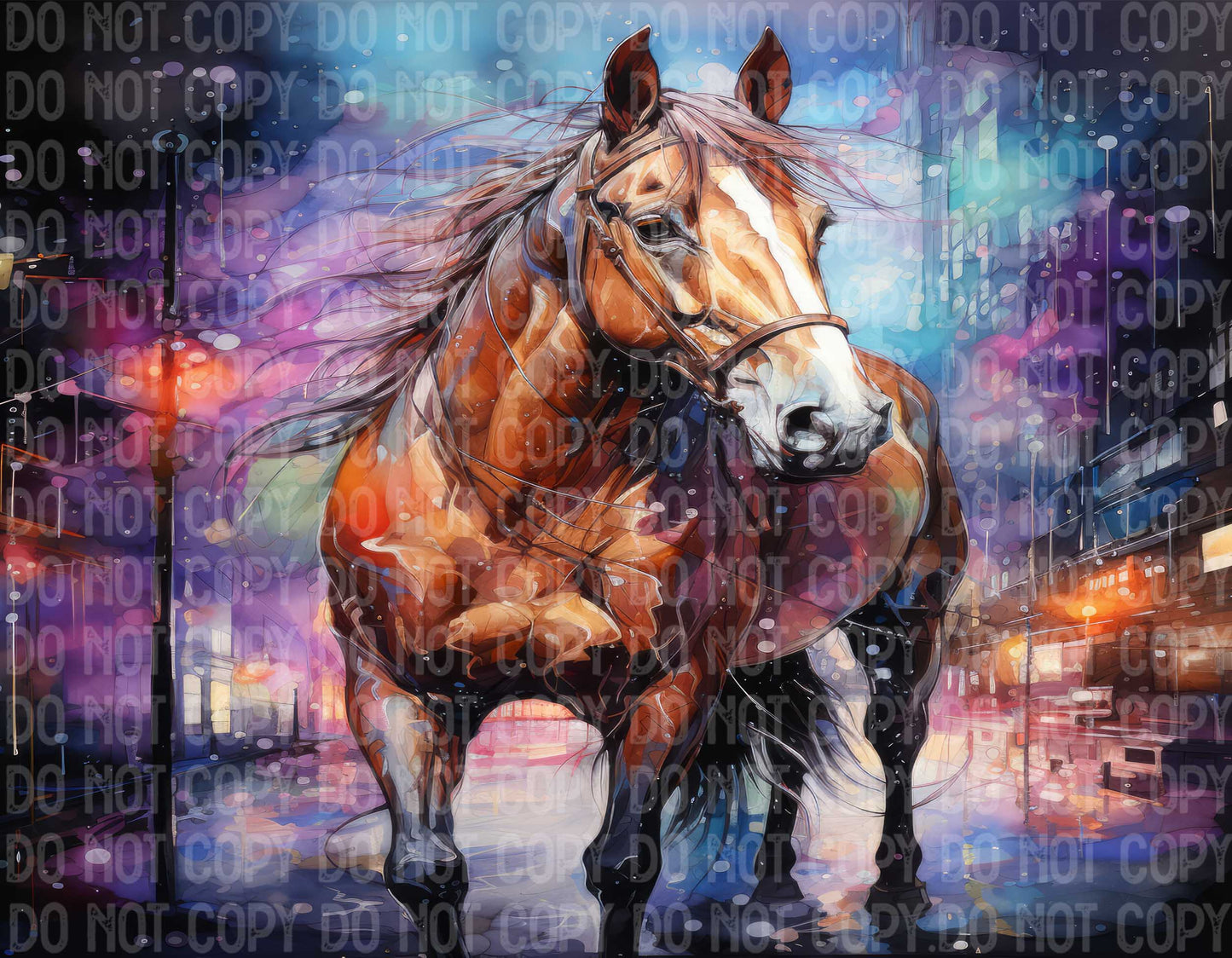 Dark Rainbow Horse