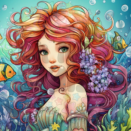 Mermaid Dark Red Hair