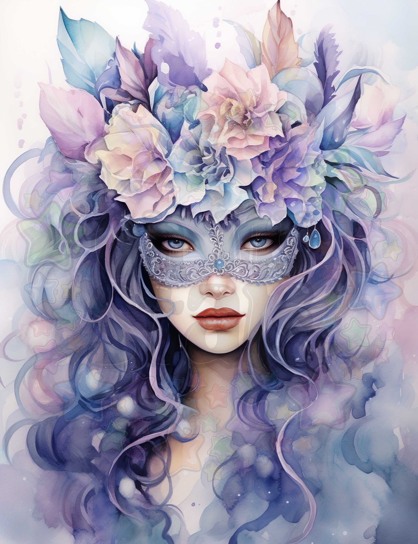 Pastel Masquerade Lady Flowers
