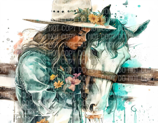 Cowgirl Looking Down