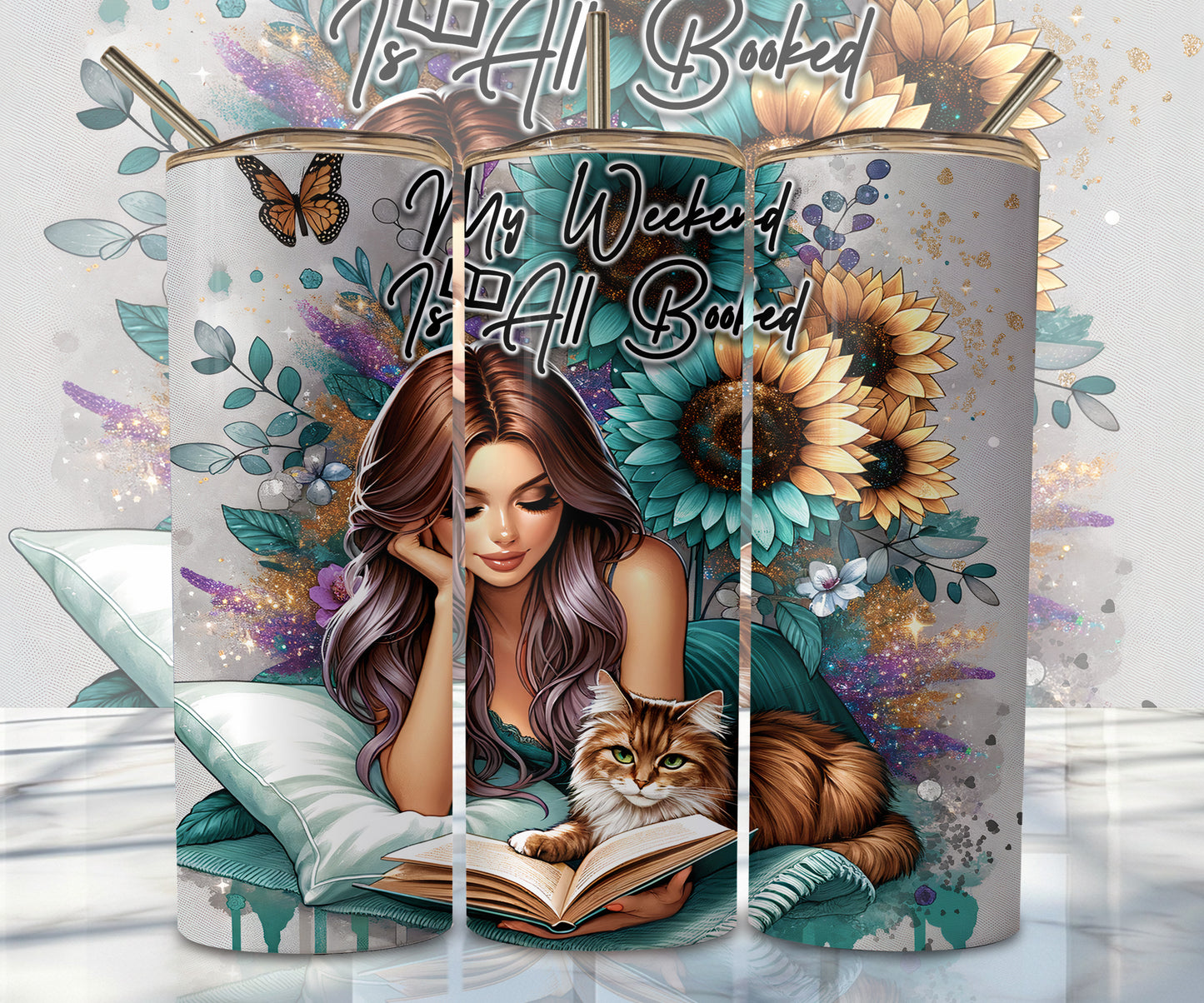 Cat Lady Reading