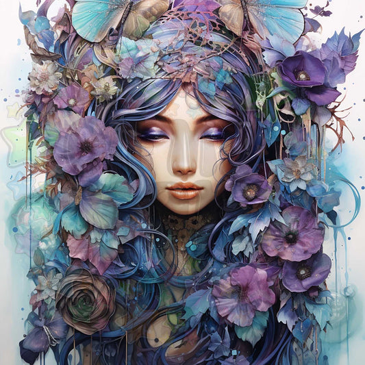 Fairy Looking Down Flowers