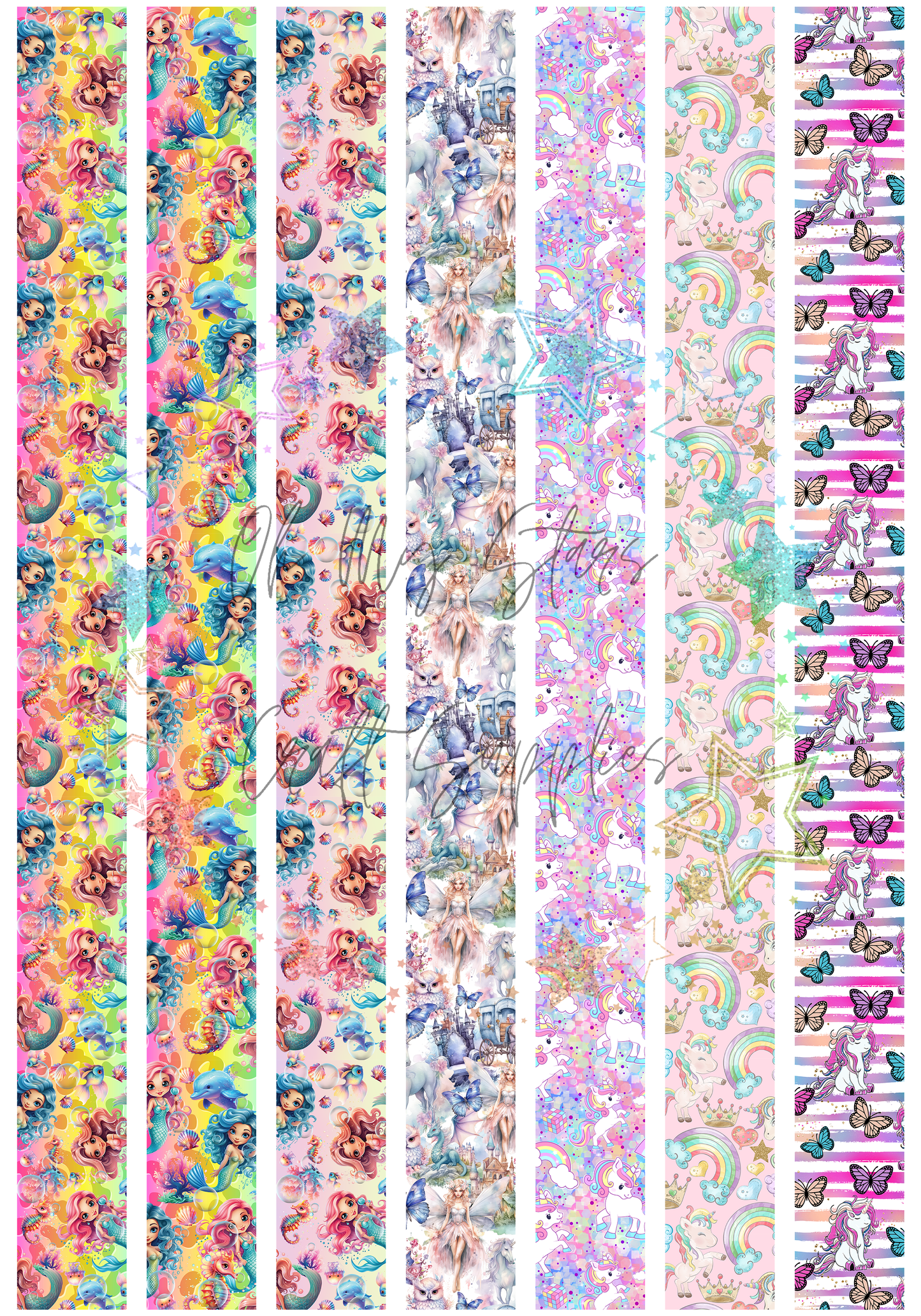 Mermaids and Unicorns Key Fob