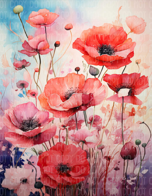 NavyRed Poppies