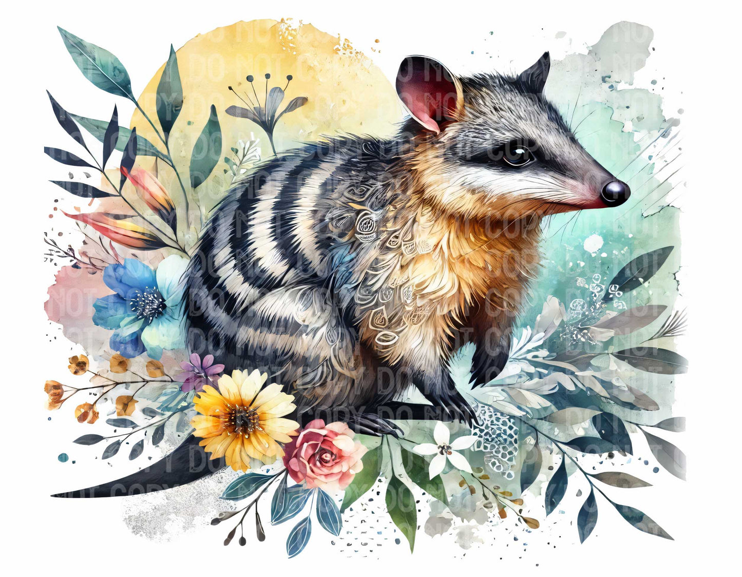 Numbat with Flowers