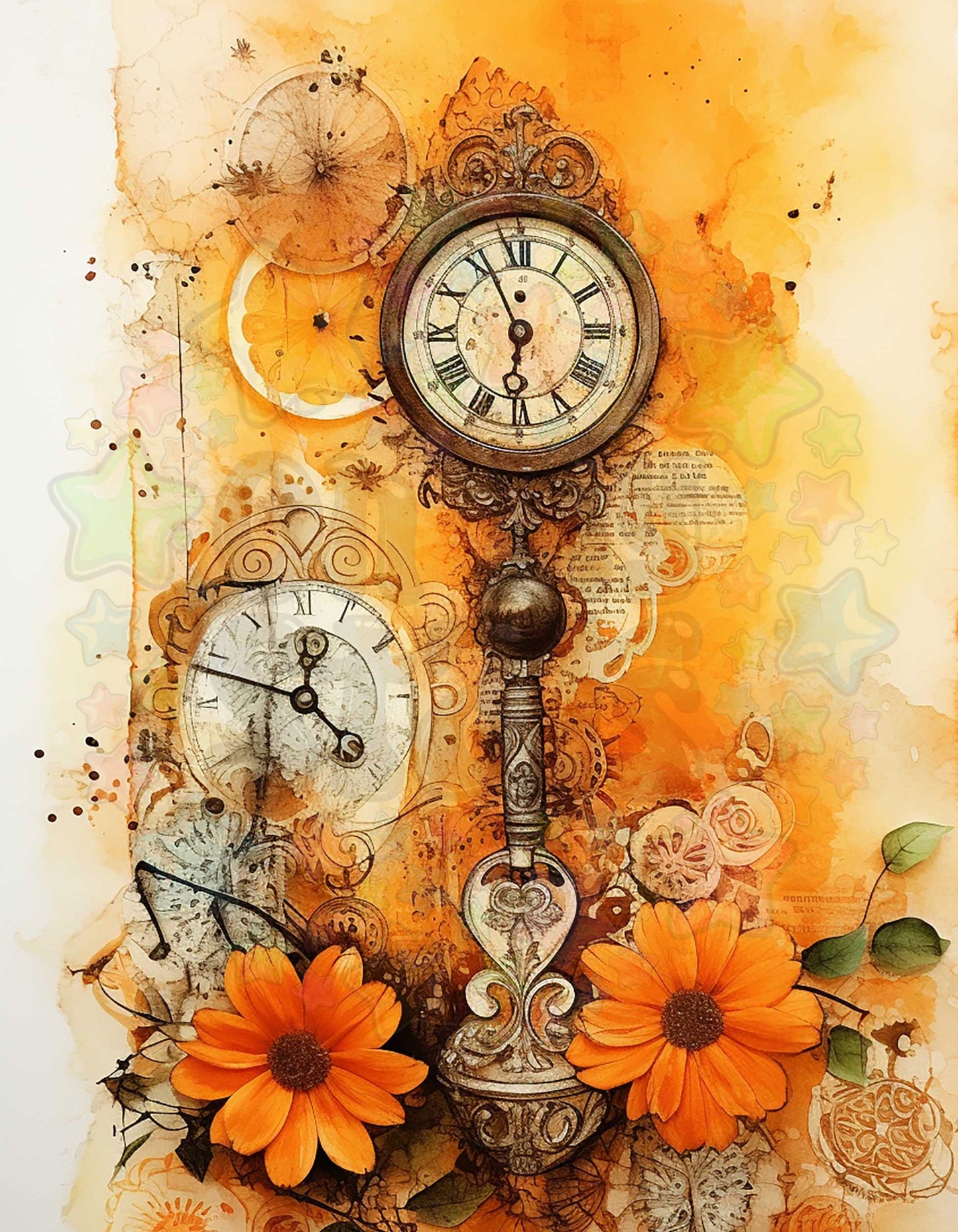 Orange Clock