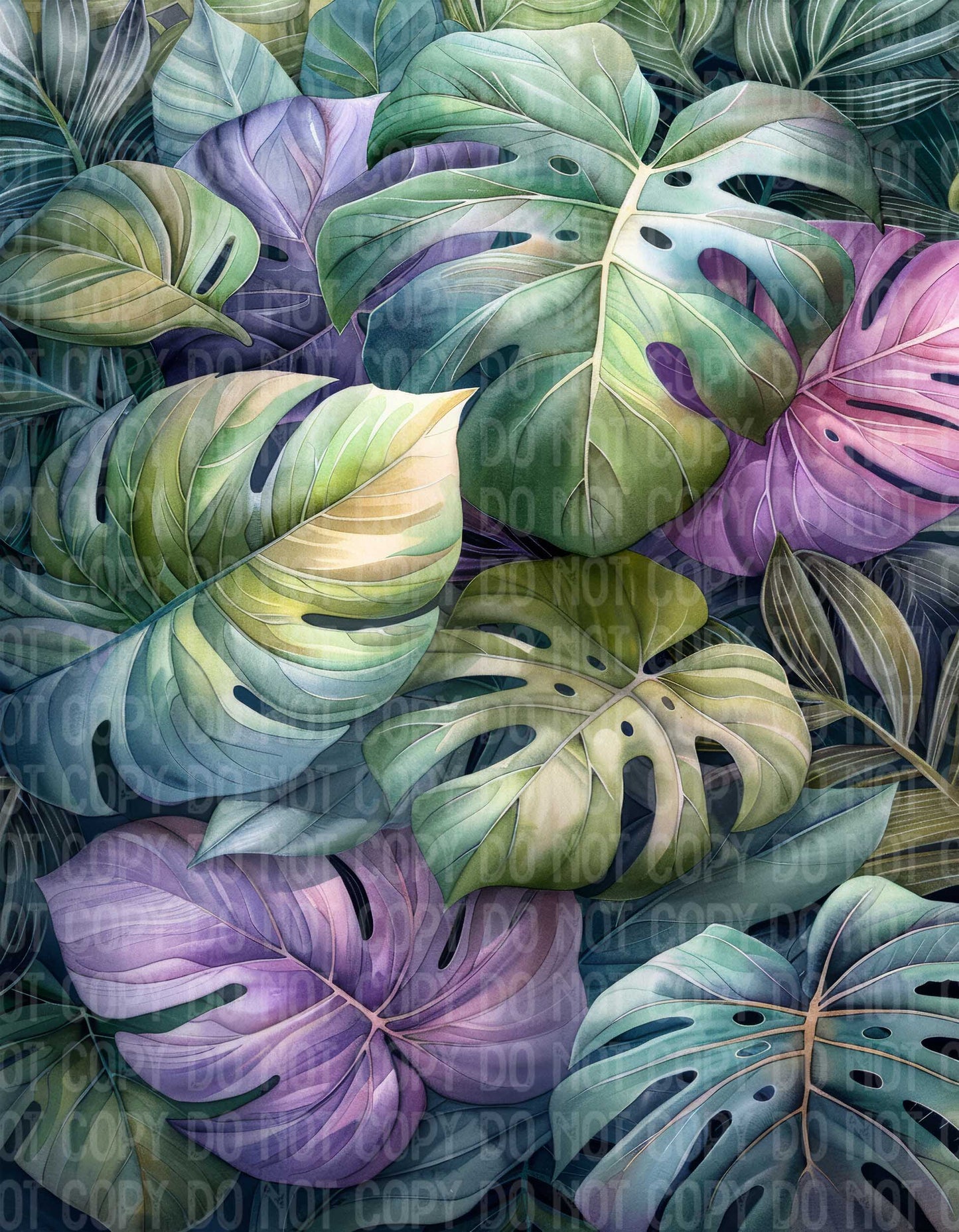 Pastel Mirage Leaves