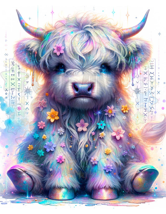 Pastel Highland Cow