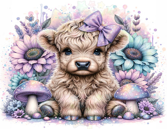 Pastel Highland Cow