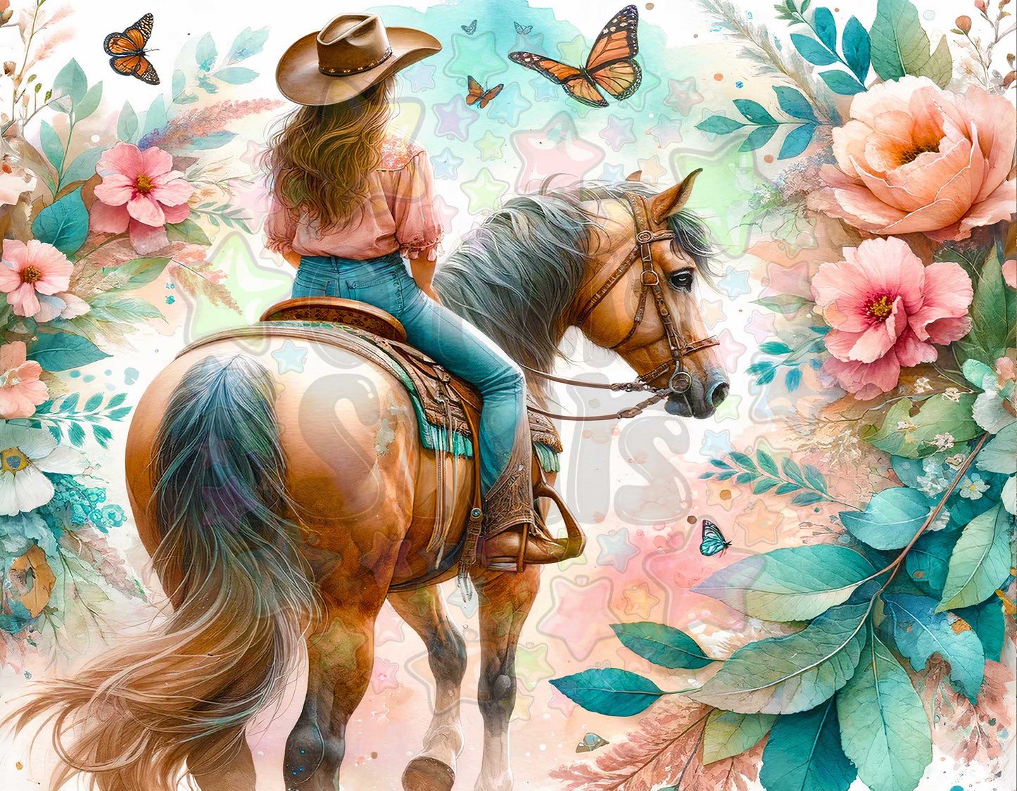 Pastel Horse Rider