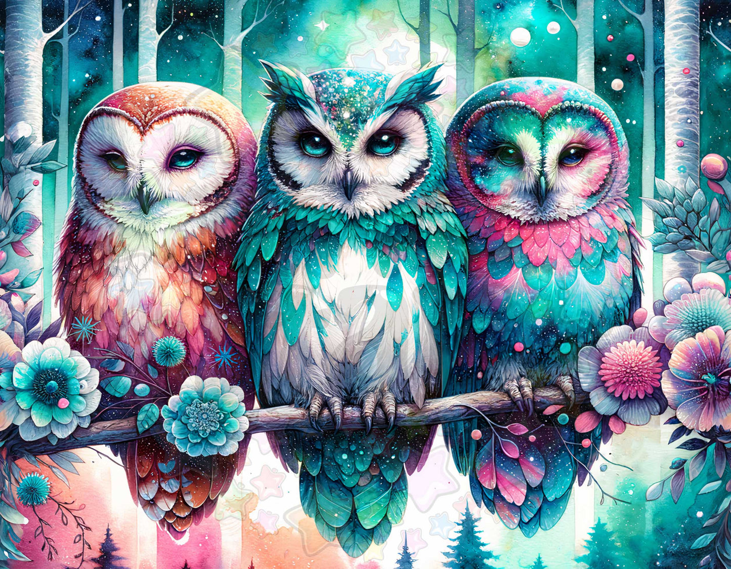 Aqua Owls