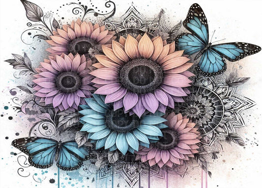 Pastel Sunflowers
