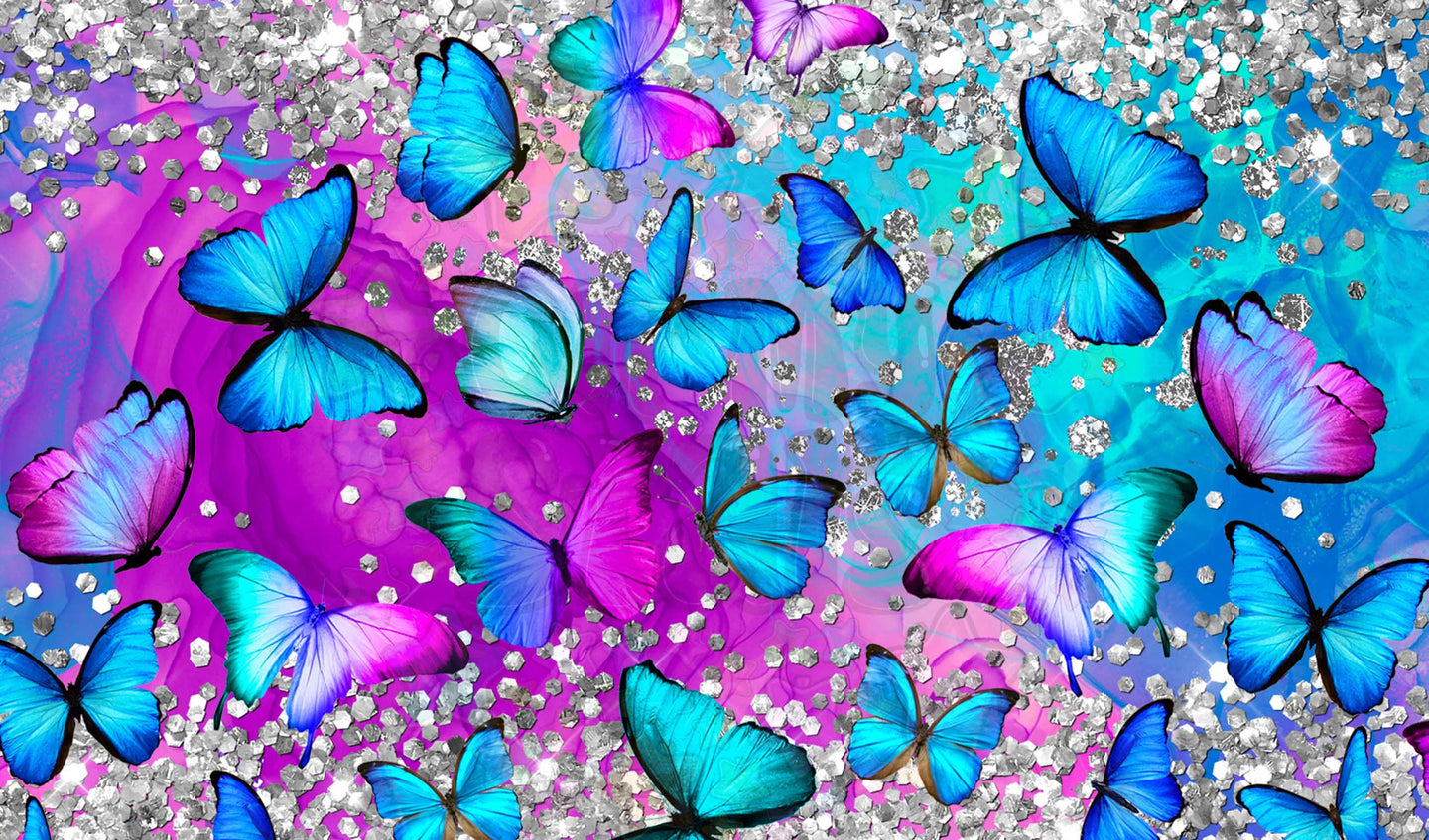 Blue and Purple Butterflies