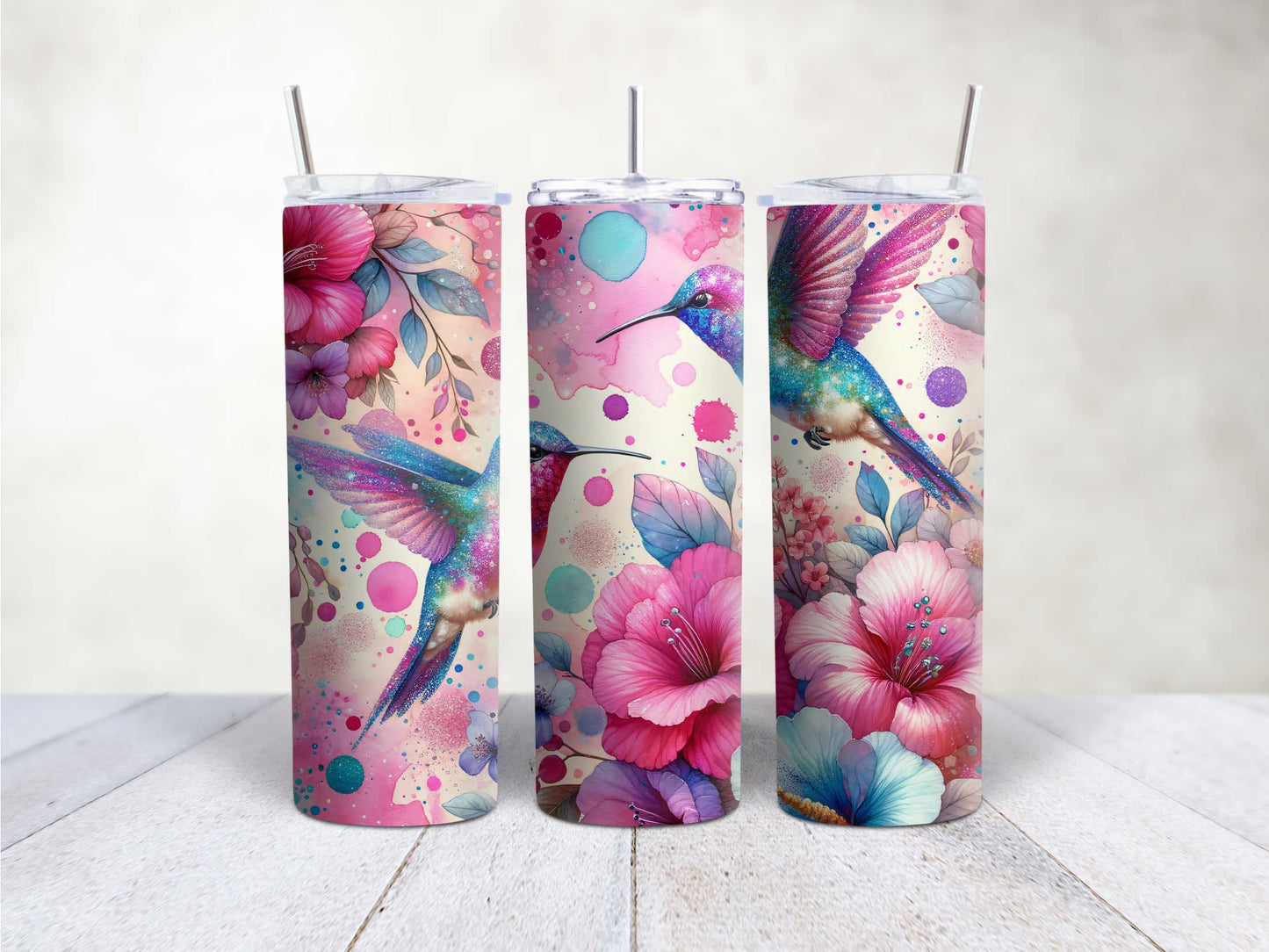 Pink and Blue Hummingbird