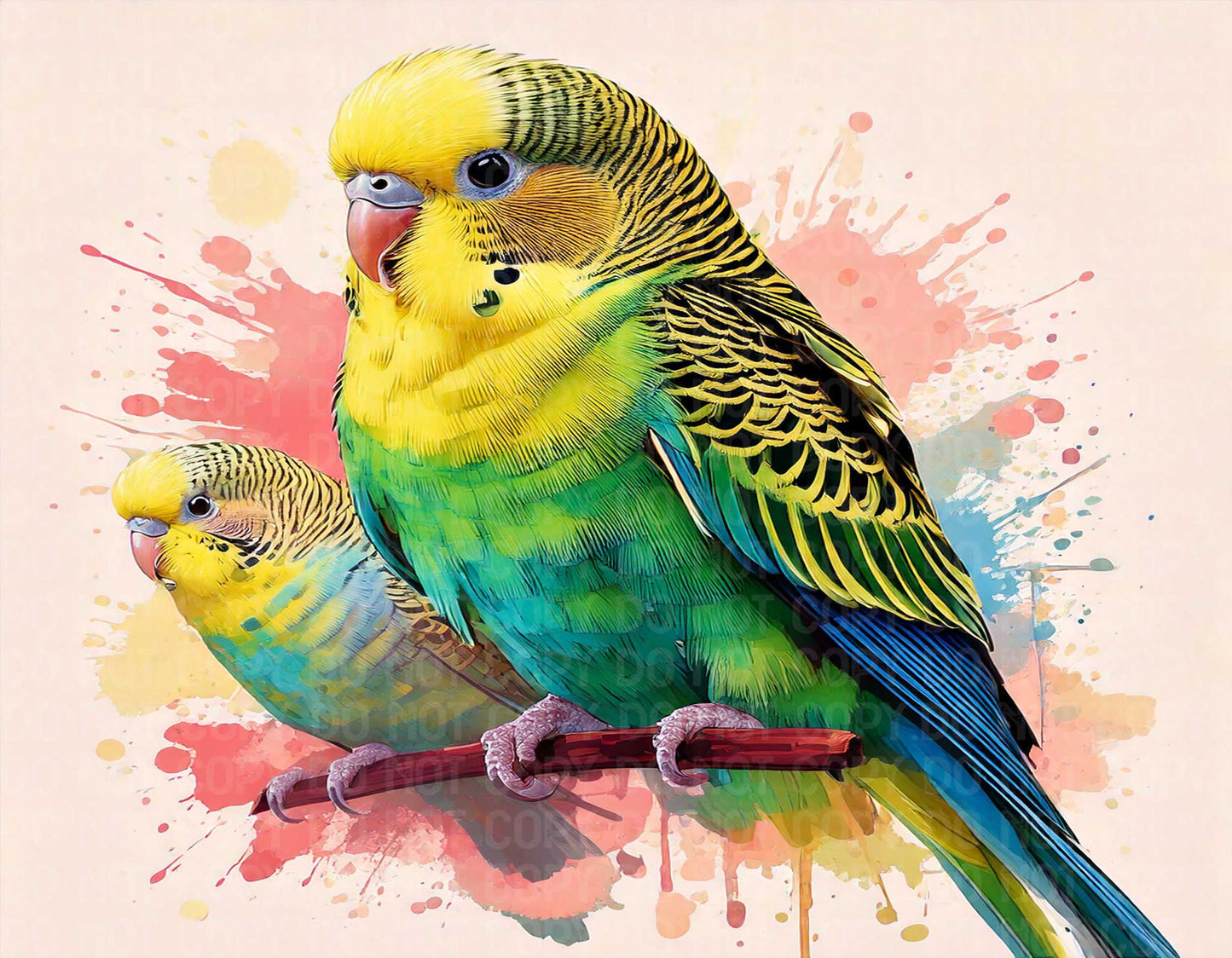 Budgie Pink Background