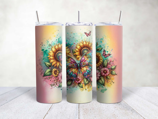 Pink and Green Butterfly