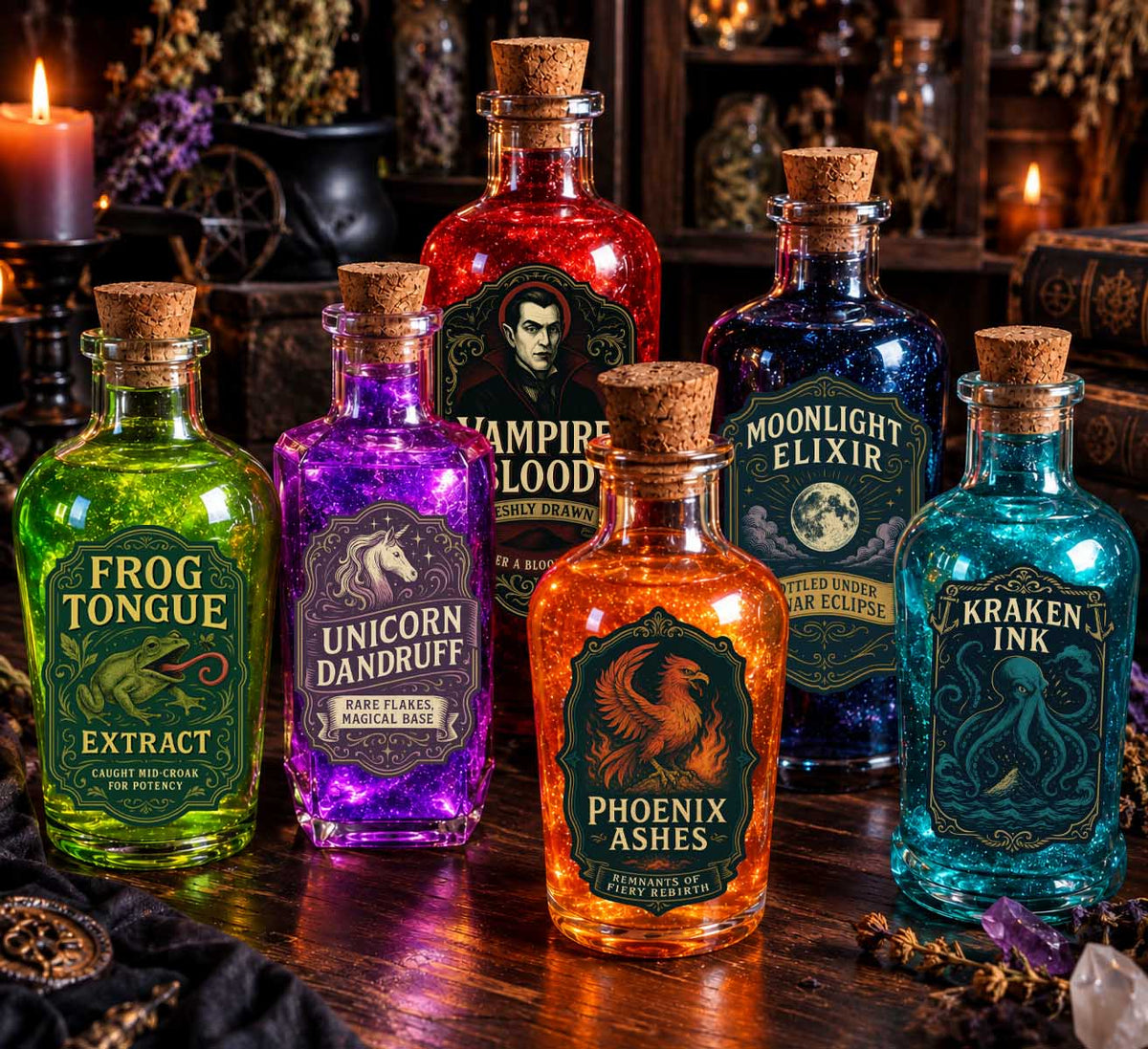 Vintage Potion Labels 6pk