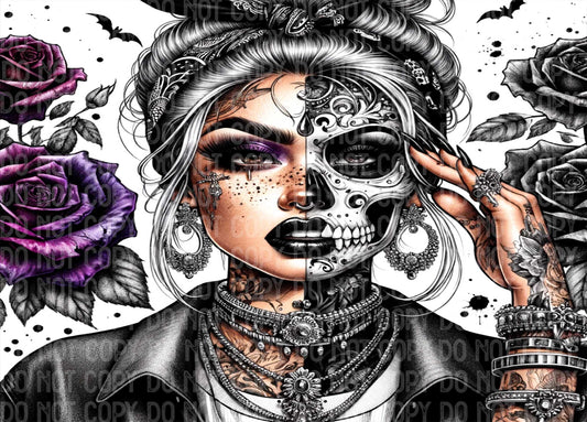 Half Skull Purple
