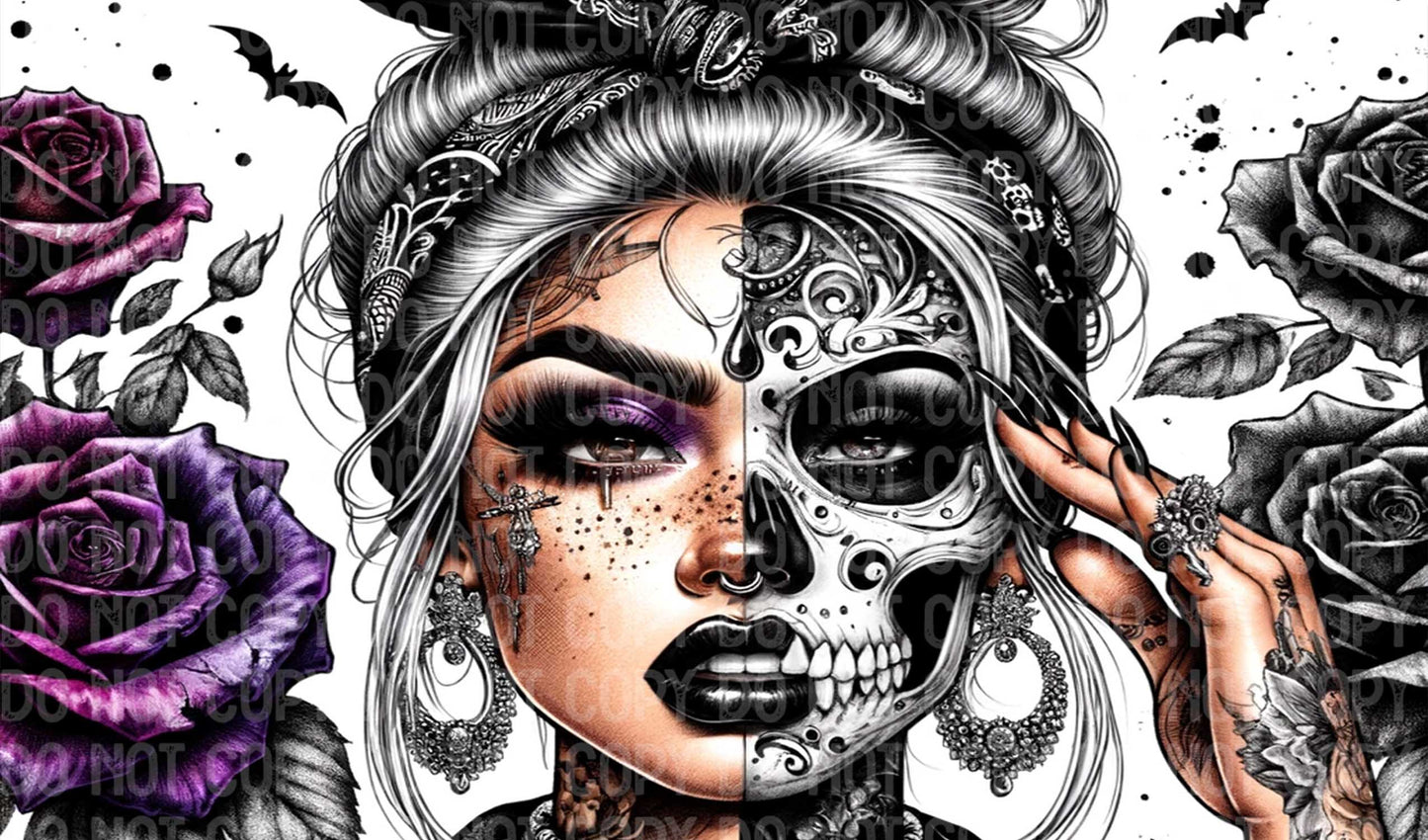 Half Skull Purple