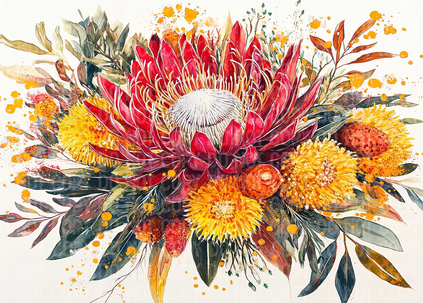 Red Aussie Floral Bunch