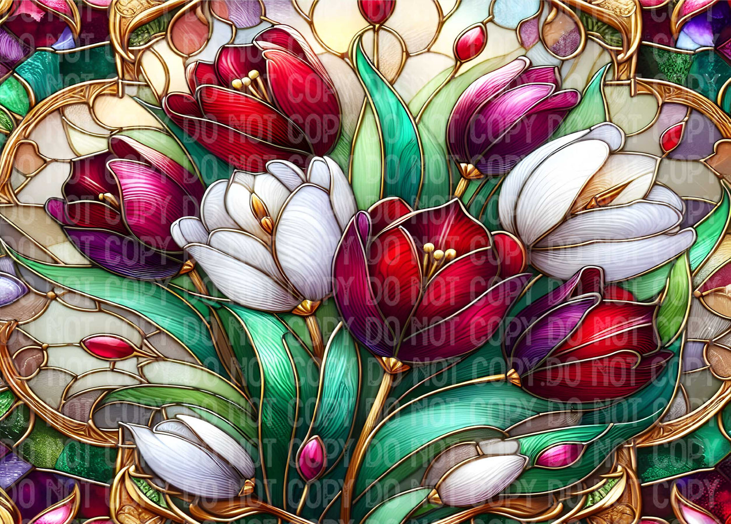 Stained Glass Roses