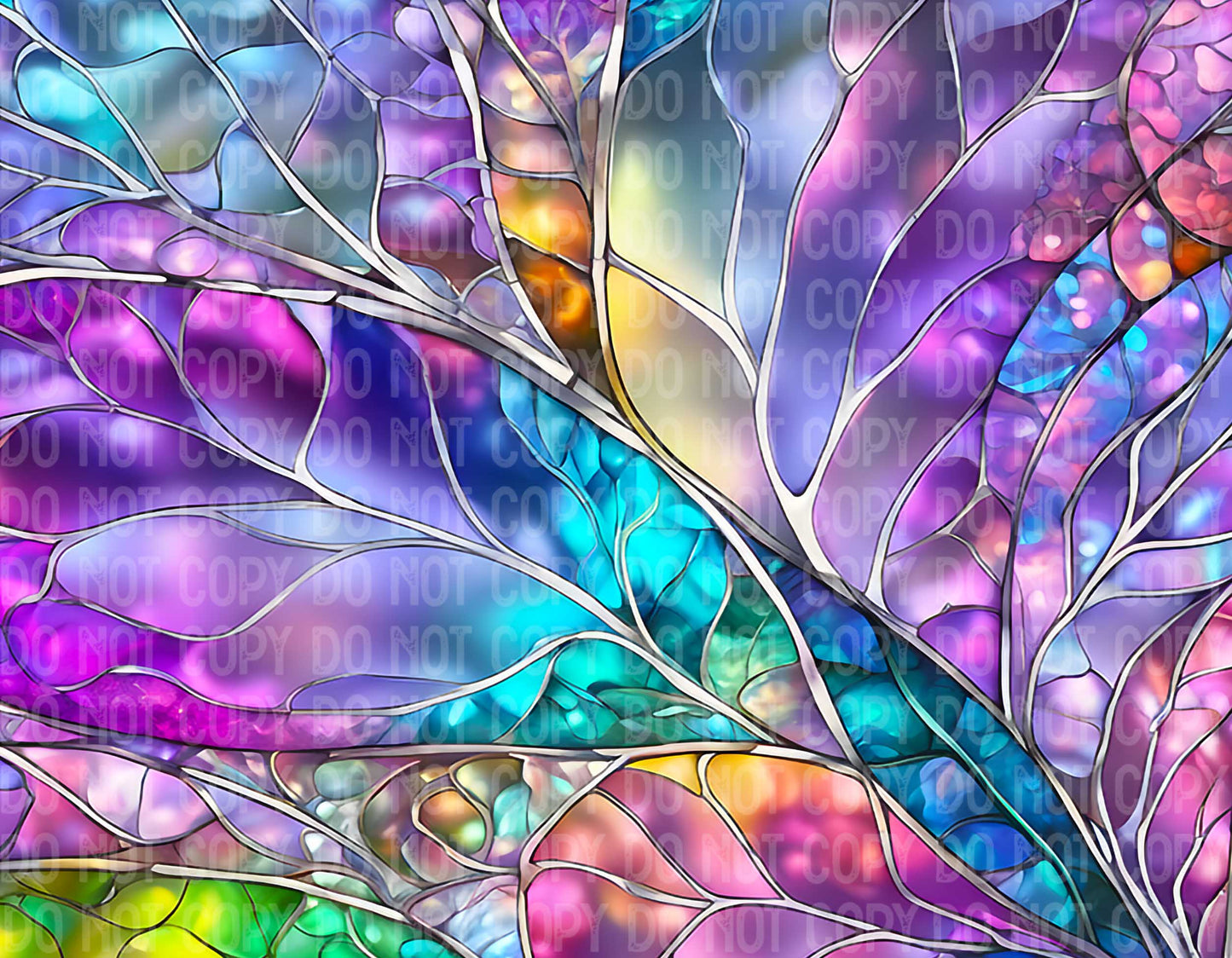 Stained Glass Flowers Bottom