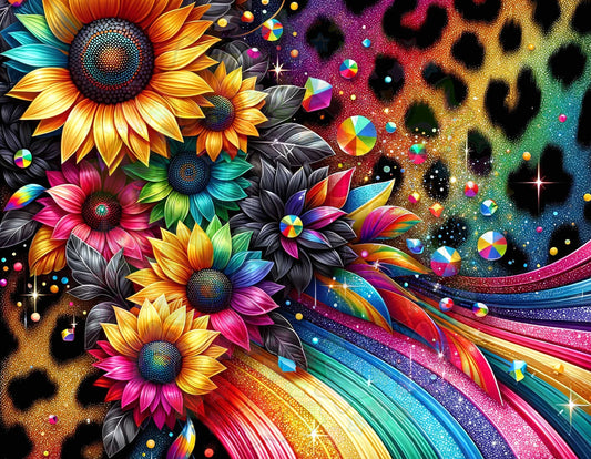 Rainbow Sunflower Jewels