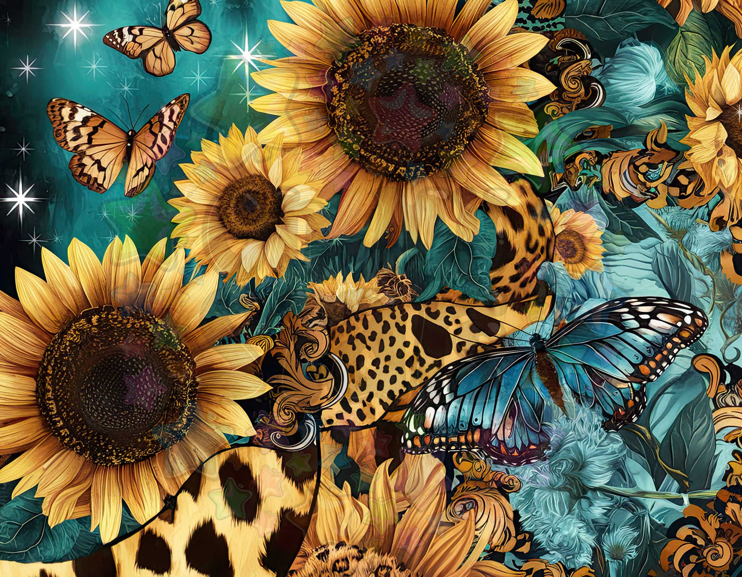 Sunflowers Teal